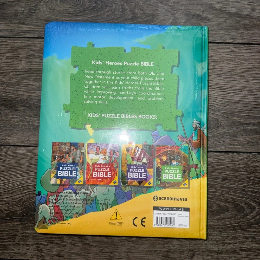 Kids Heroes Puzzle Bible Scandinavia Publishing House 6 Puzzles 30 Pieces New